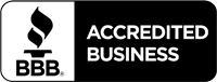Accredited Business Logo showing three Bs with a flame on top