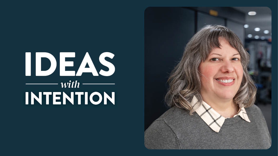 headshot of Carla Gonzales with text that reads Ideas with Intention