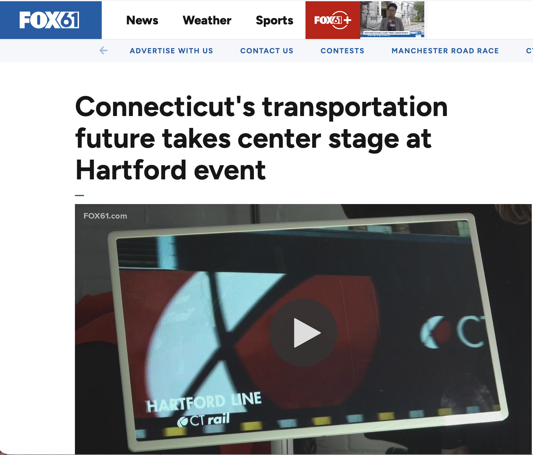 coverage on Fox61.com